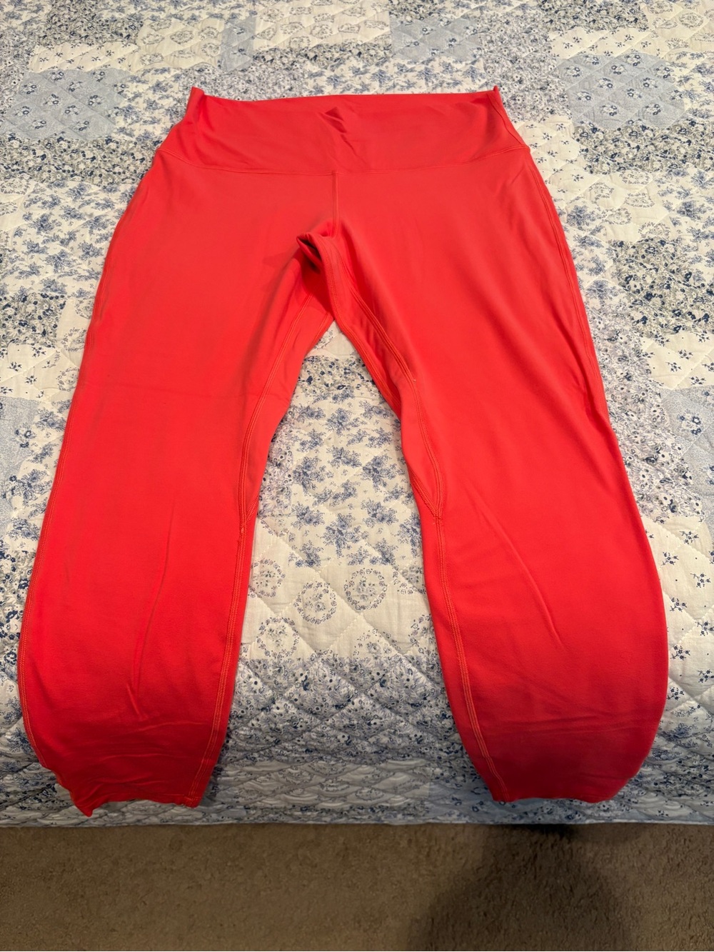 Salmon Pink Colored Lululemon High-Waist Leggings Size 14 women’s